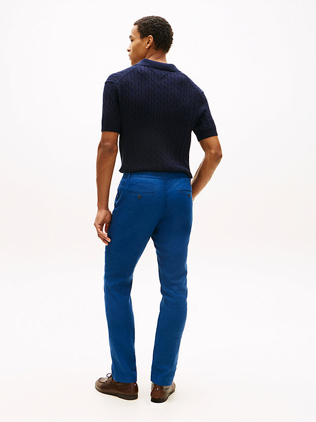 Denton Straight Leg Linen Blend Chinos