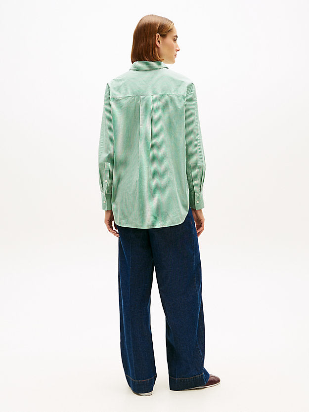 Oversized Fit Logo Embroidery Shirt