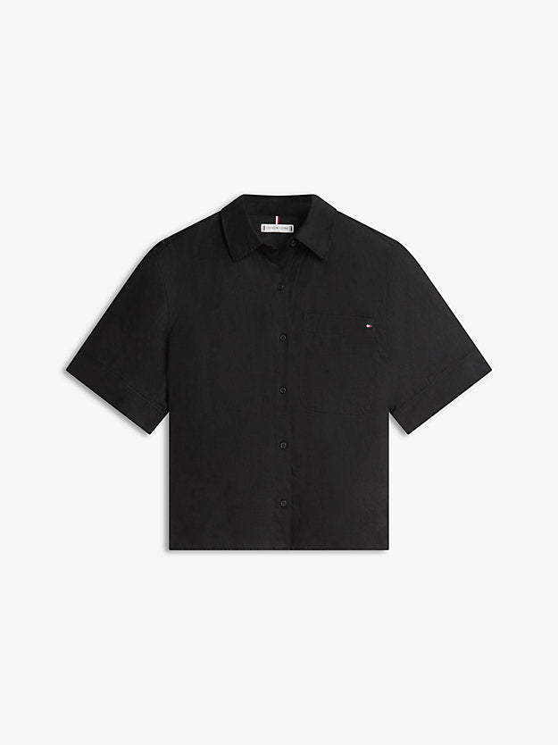 Relaxed Fit Pure Linen Short Sleeve Shirt