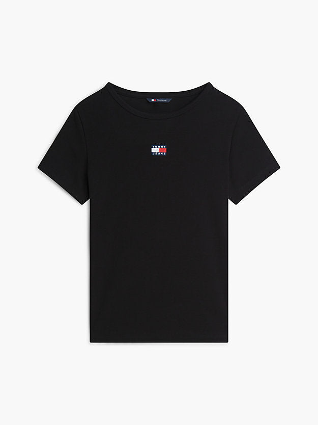 Badge Ribbed Slim T-Shirt
