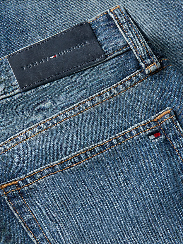 Flag Horsebit Mid Rise Flared Jeans