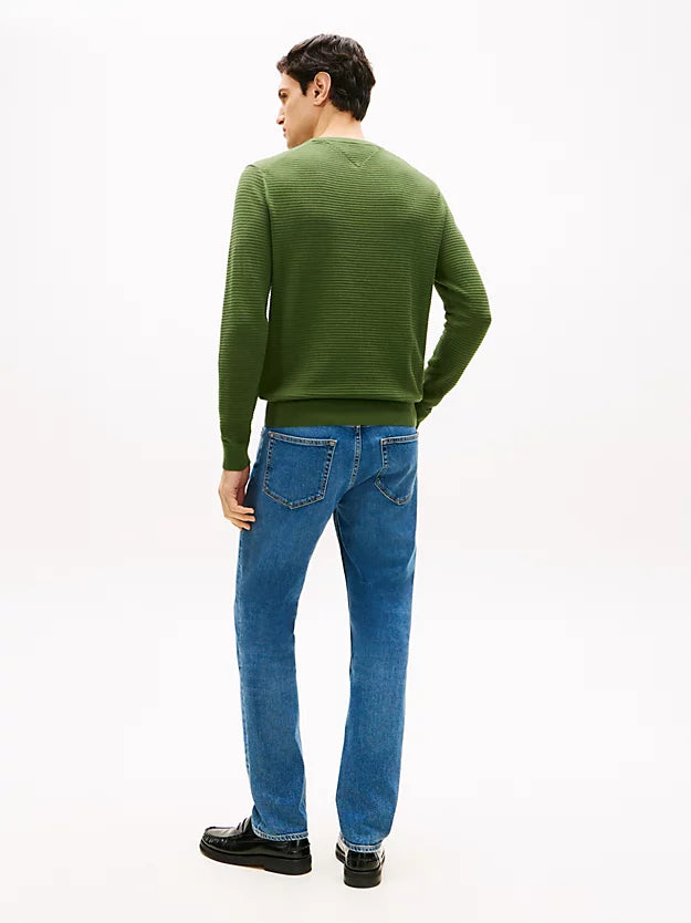 Textured Knit Crew Neck Jumper