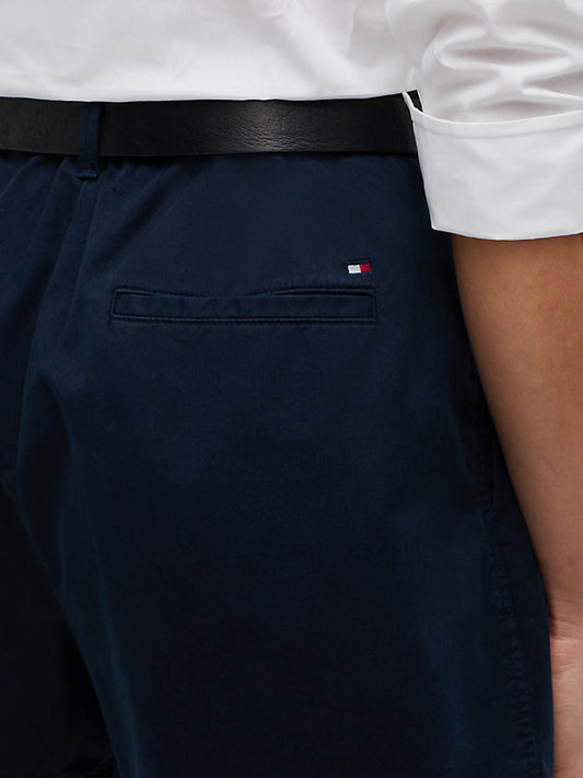 Washed Flared Chino Shorts