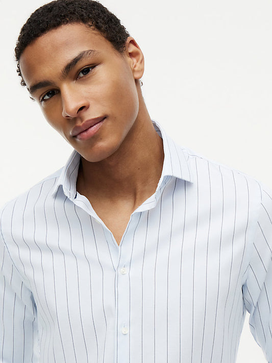 New York Label Flex Slim Fit Stripe Shirt