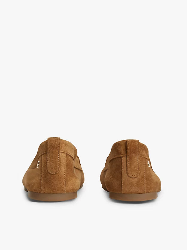 Monogram Flexible Suede Loafer Ballerinas