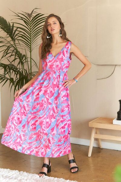 ADORA Maxi-Kleid mit Blumenmuster und V-Ausschnitt