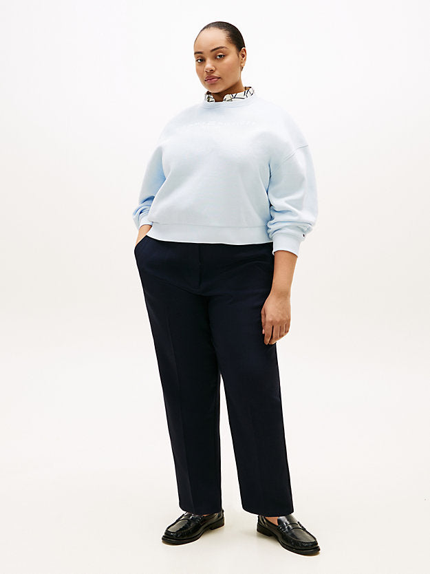 Curve Logo Flex Fleece Relaxed Sweatshirt