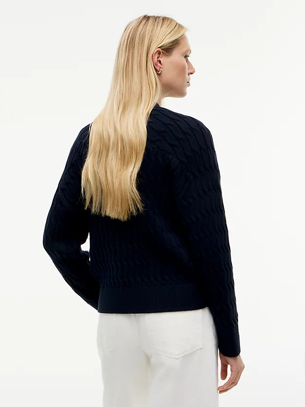 Cable Knit Oversized V-Neck Cardigan