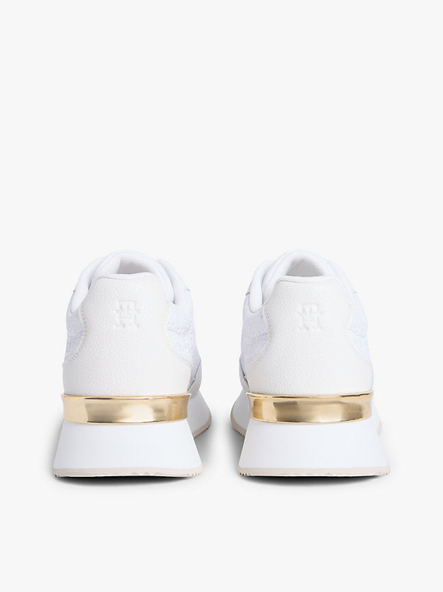 Monogram Leather Mixed Texture Trainers