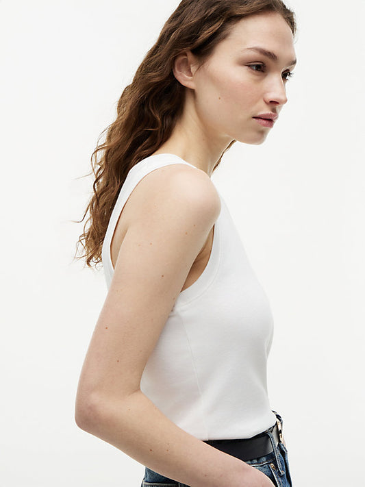 Stripe Slim Crew Neck Tank Top