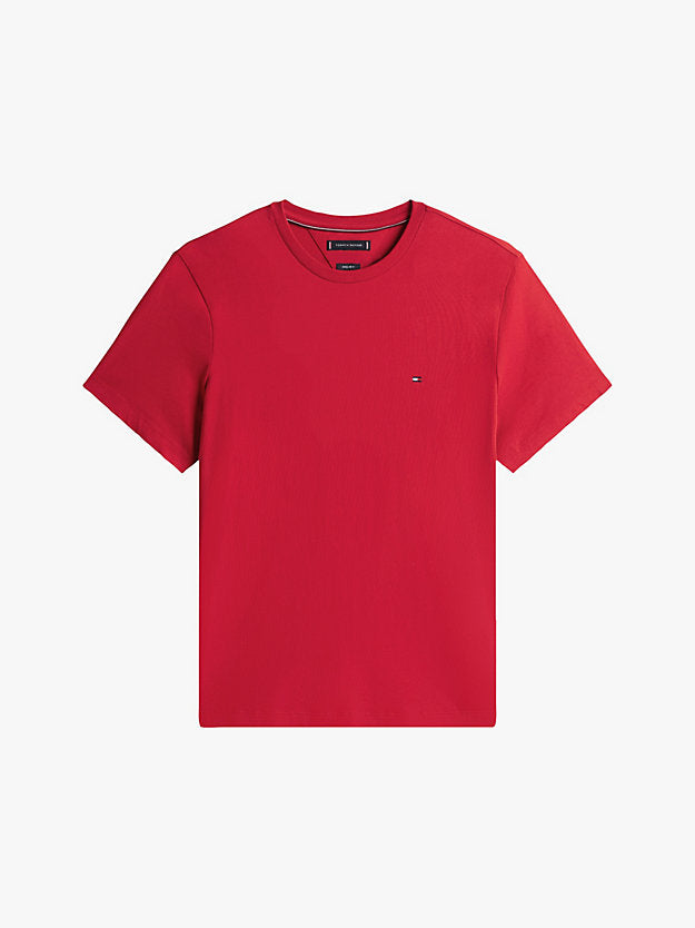 Flag Embroidery Jersey Crew Neck T-Shirt