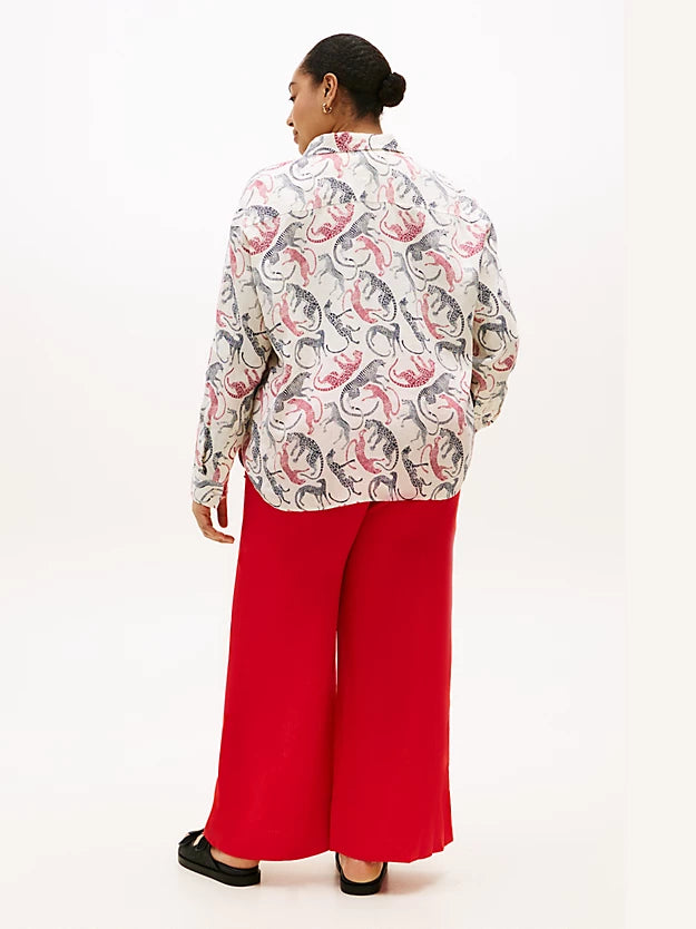 Curve Pure Linen Oversized Fit Shirt