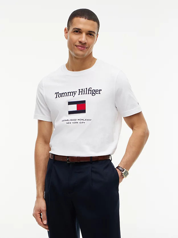 Logo Embroidery Crew Neck T-Shirt
