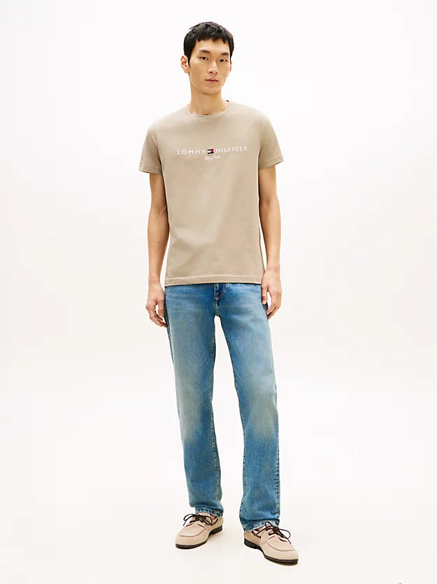Logo Embroidery Slim Jersey T-Shirt