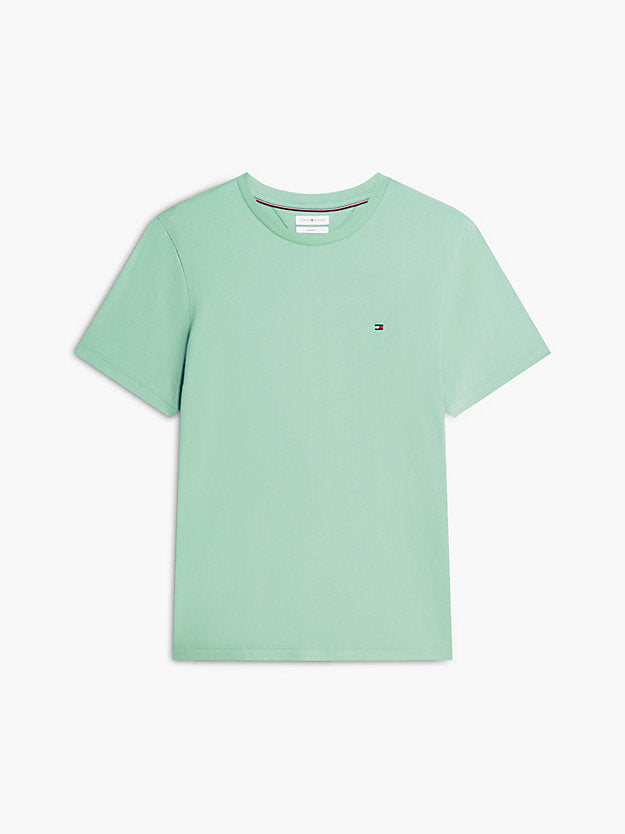 Flag Embroidery Jersey Crew Neck T-Shirt