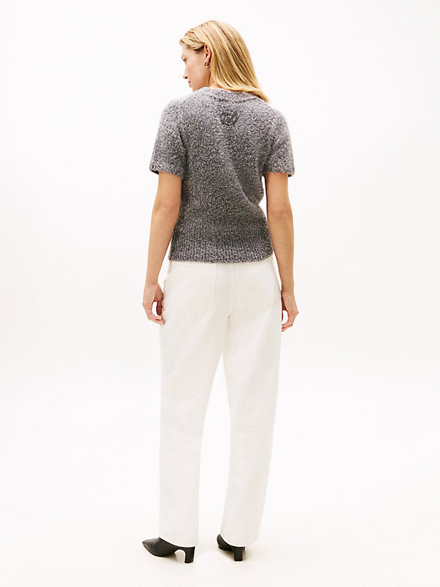 Festive Wool Blend Short Sleeve Jumper