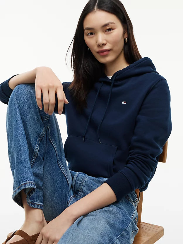Flag Embroidery Fleece Drawstring Hoody
