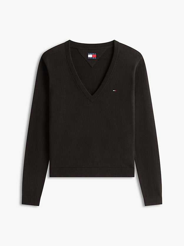 Flag Embroidery V-Neck Jumper
