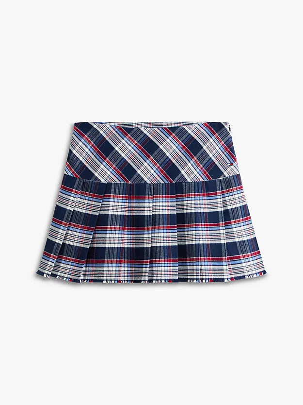 Tartan Check Pleated Mini Skirt