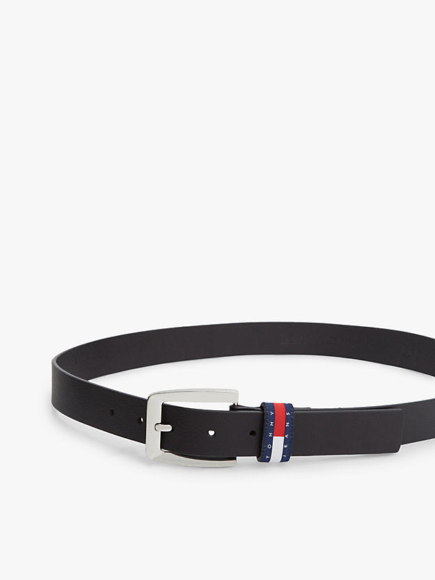 Flag Square Buckle Leather Belt