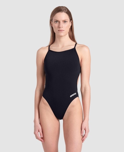 Women's Team Swimsuit Lace Back Solid