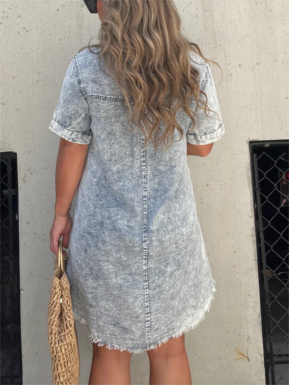 Nouvelle robe chemise lavée pour femme (2 achetées, livraison gratuite)