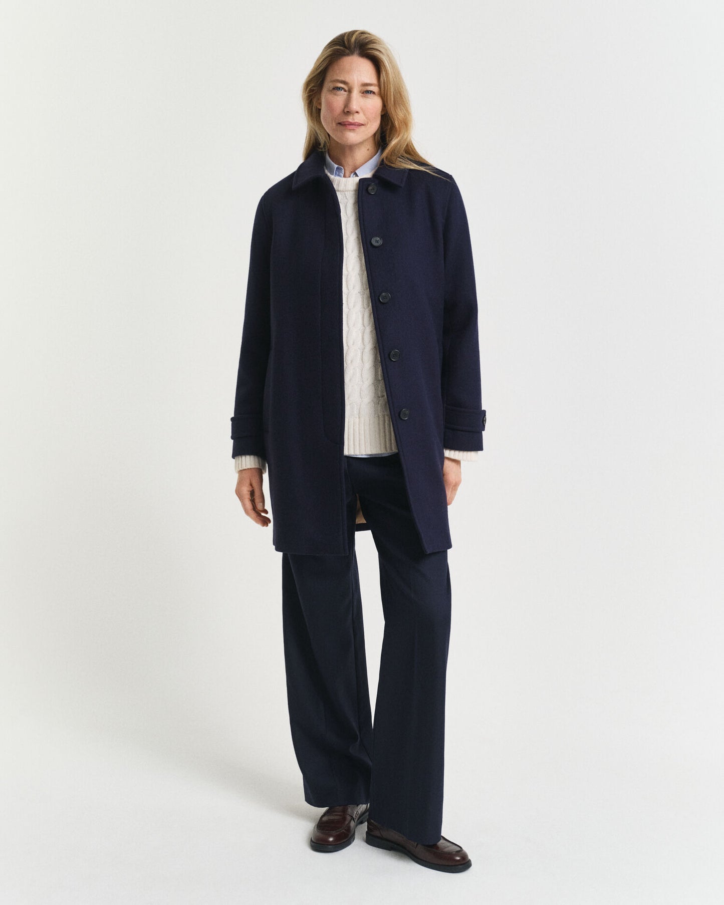 Wool Blend Car Coat