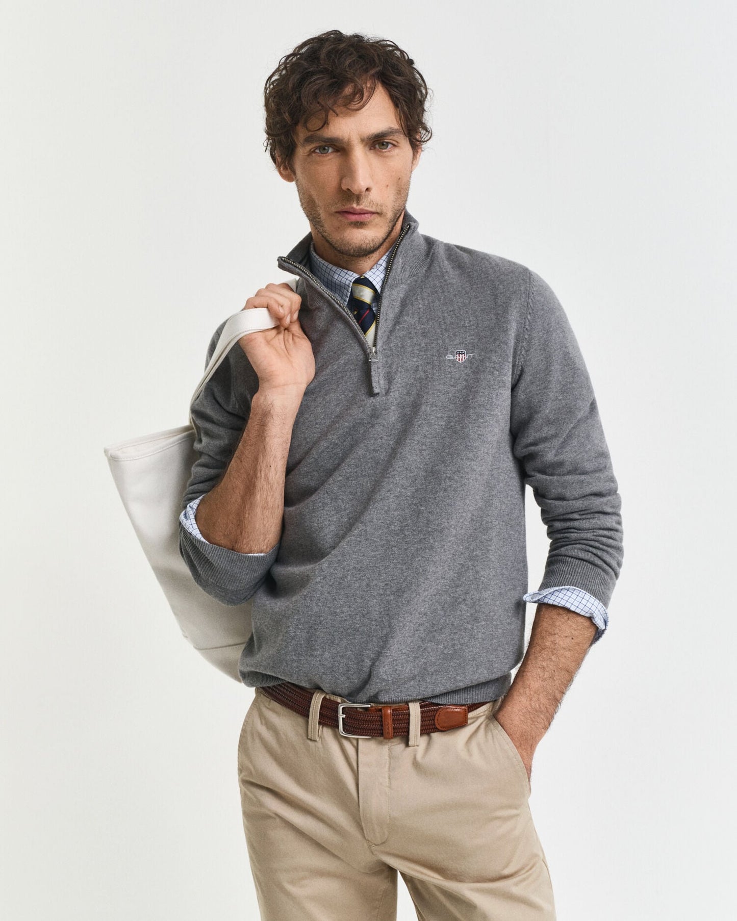 Classic Cotton Half-Zip Sweater